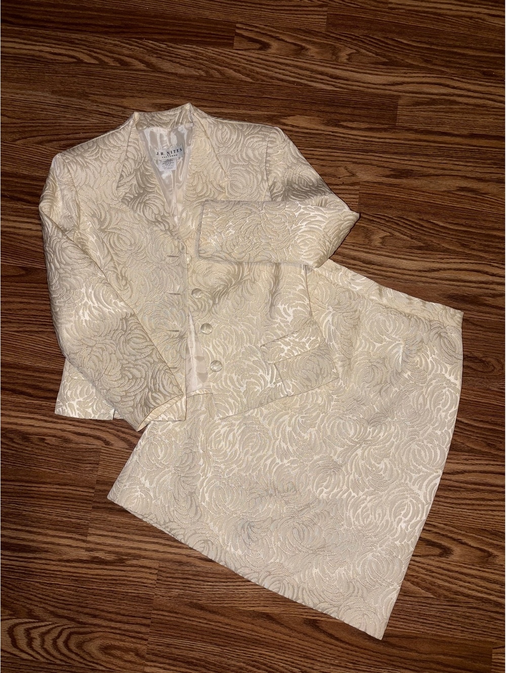 Vintage JR Nites Bridal Mother of the Bride 2-Piece Suit and Skirt